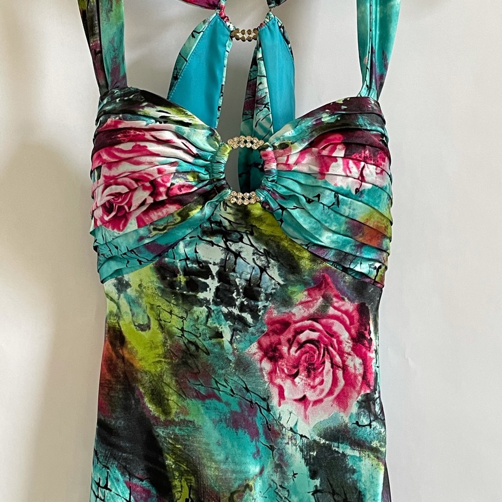 BETSY & ADAM FORMAL DRESS FLORAL MULTICOLORS👗🌷👗🌷